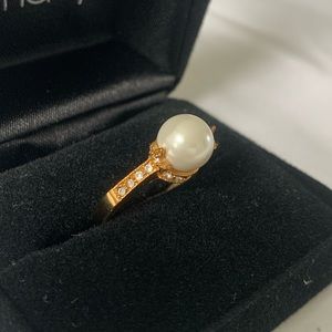 18 Karat Gold Fill Pearl Ring